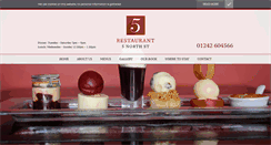 Desktop Screenshot of 5northstreetrestaurant.co.uk