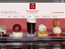 Tablet Screenshot of 5northstreetrestaurant.co.uk